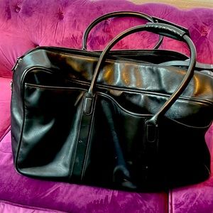 Coach leather overnight bag